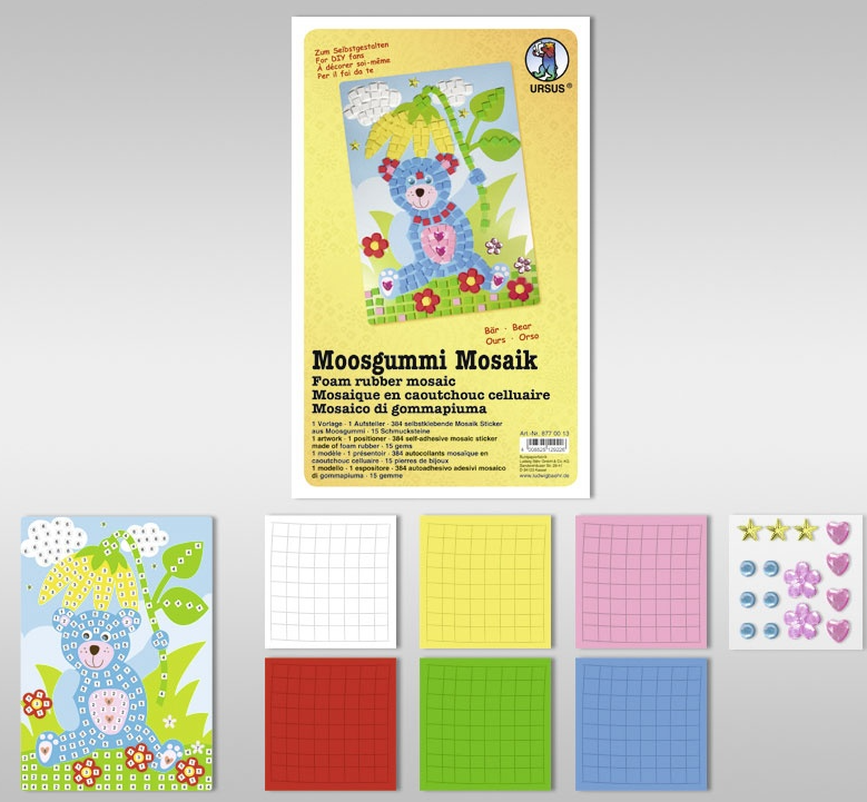 Mosaique en caoutchouc celluaire - Ours